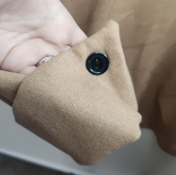 Women's Venus Tan Wool Blend Pea Coat Sz 10 NWOT - Picture 9 of 11